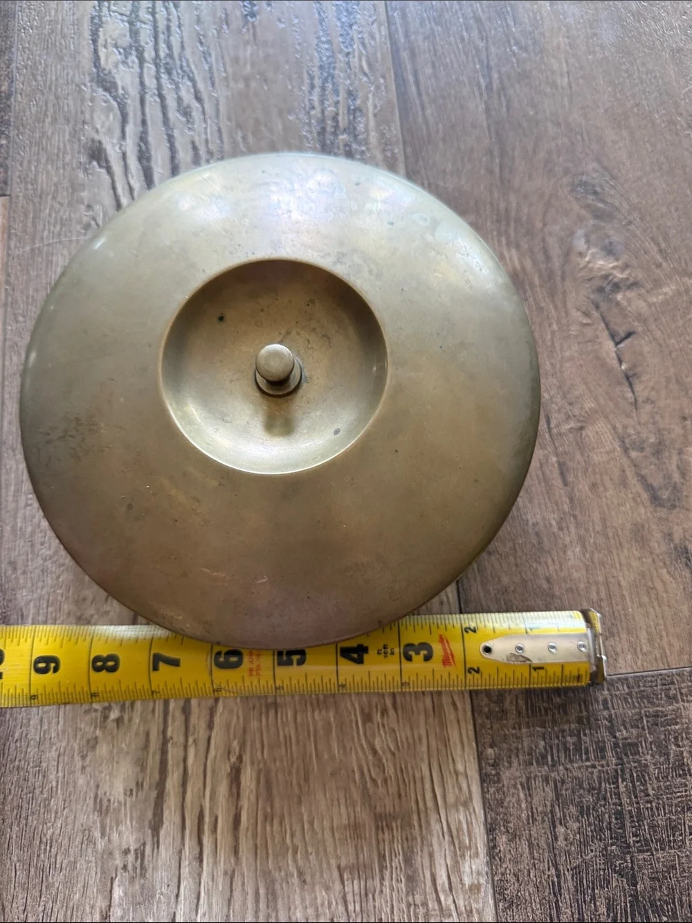 Vintage Brass Lidded Trinket Dish - Brass Finish